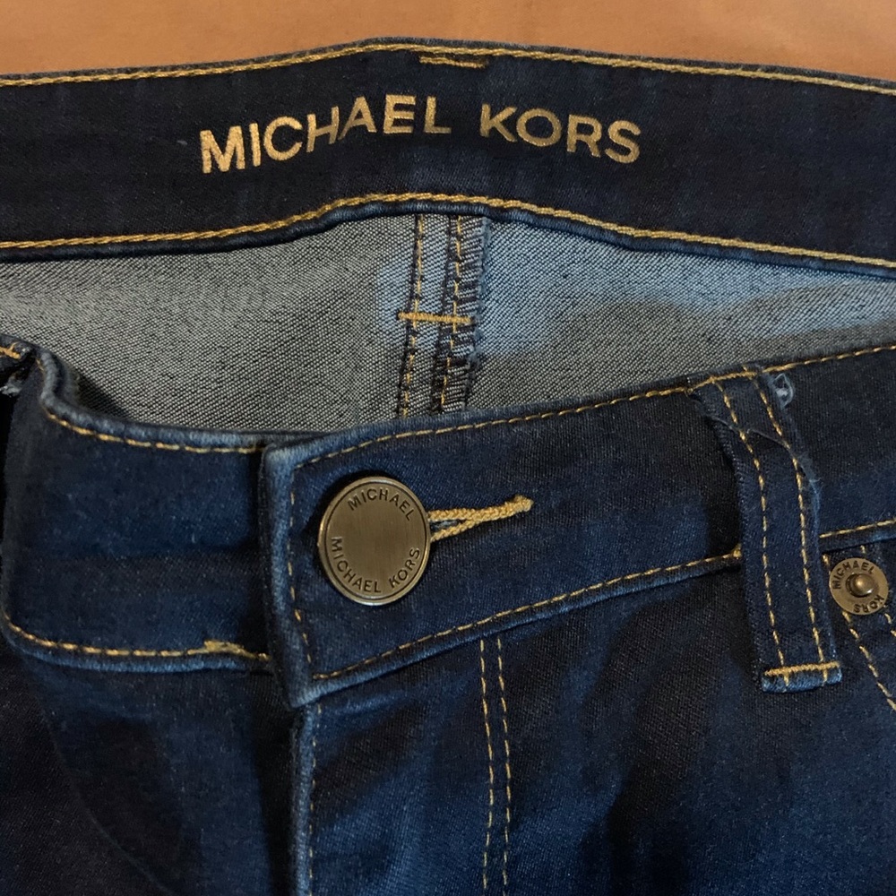 Michael Kors dark denim, skinny jeans